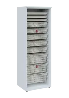 EUROMEDICA O - 66 ABS skříň léková boxová, otevřená, 1950x660x535, korpus bílý